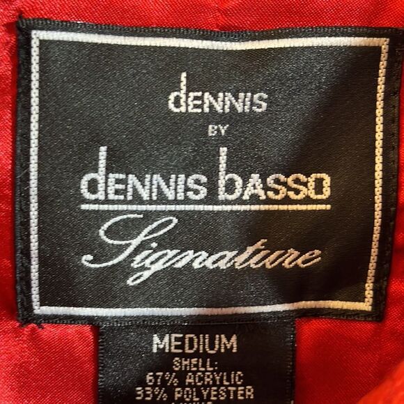 Dennis Basso Size Medium Signature Red Long Sleeve Jacket - Picture 13 of 14